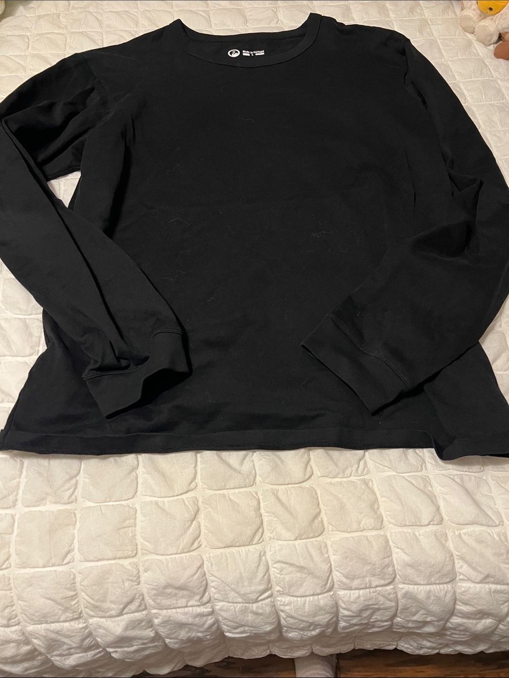 Classic Black Long-Sleeve Crewneck Tee